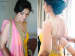 Amalgamation Of Alluring Yellow Backless Anarkali Suit With Light Pink Stole by Navdeep Soni Wedding-photography Wedding-hairstyles Wedding-dresses | Weddings Photos & Ideas