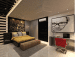 Golden Themed Bedroom With Piano Wall Art by Designopedia Bedroom Contemporary | Interior Design Photos & Ideas