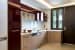 Brown L Shaped Kitchen And Maroon Cabinets by Mridul Jain Modular-kitchen Modern | Interior Design Photos & Ideas