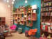 Retro style retail store With Bright Coloured Chairs And Wooden Wall Blocks Frames by Dharmendra Sharma Contemporary | Interior Design Photos & Ideas