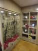 Showroom with Grey shelves and Glass Panel by Rohit Mangal Singla Modern | Interior Design Photos & Ideas