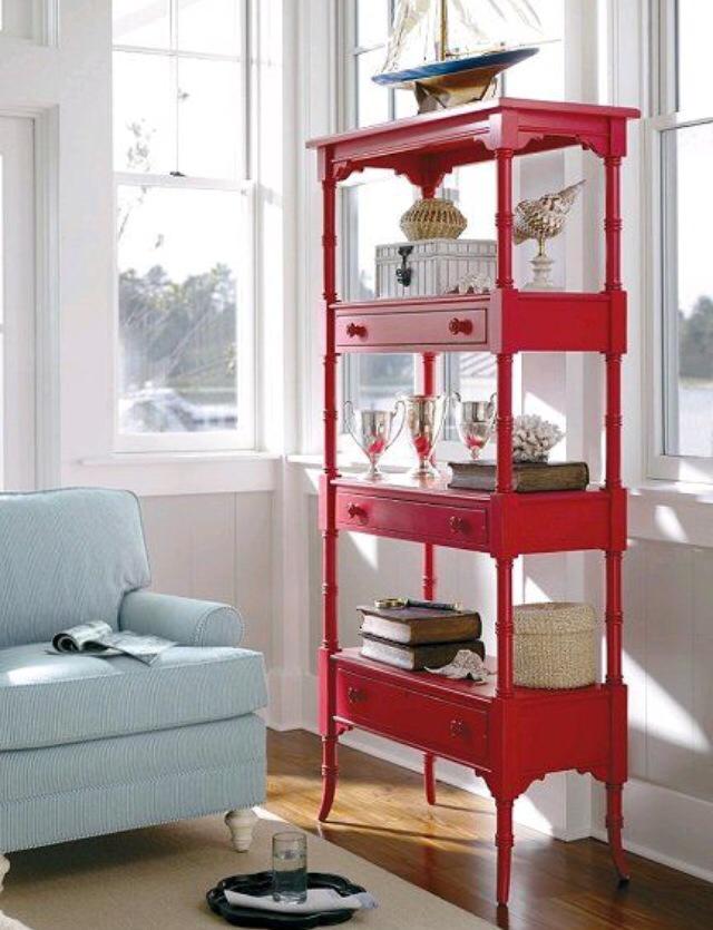 Bright red display unit! by Eutropius Design Studio Living-room | Interior Design Photos & Ideas
