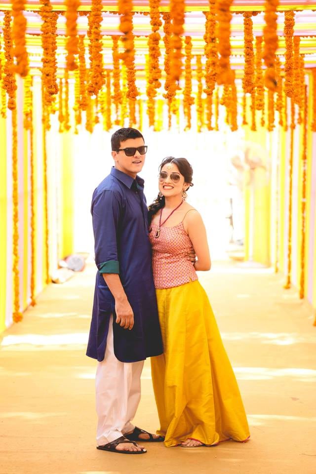 Couple Portrait On Haldi Day! by Arjun Mahajan Wedding-photography Groom-wear-and-accessories | Weddings Photos & Ideas