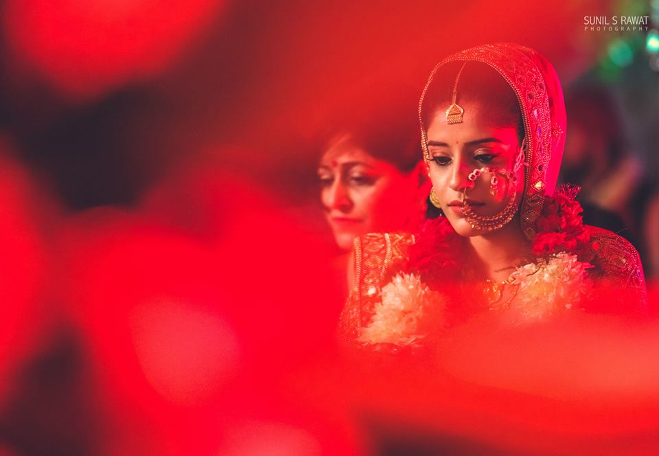 Charming Bride With Large Round Gold Nath by Sunil S Rawat Bridal-jewellery-and-accessories | Weddings Photos & Ideas