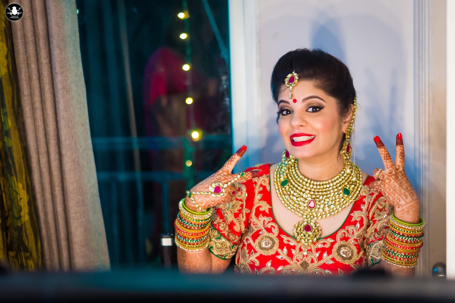 Gorgeous Bride In Red by Kunal Khanna Bridal-makeup Bridal-jewellery-and-accessories | Weddings Photos & Ideas