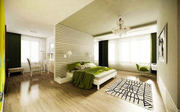 Sleek Bedroom Area by Aneja Developers Bedroom Contemporary | Interior Design Photos & Ideas