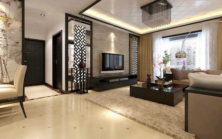 Living Room With Lavish Indoors by Aneja Developers Living-room Contemporary | Interior Design Photos & Ideas
