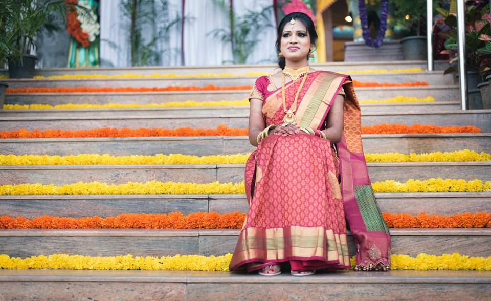 Bride Wearing A Simple Saree by Radha Photos Wedding-photography | Weddings Photos & Ideas