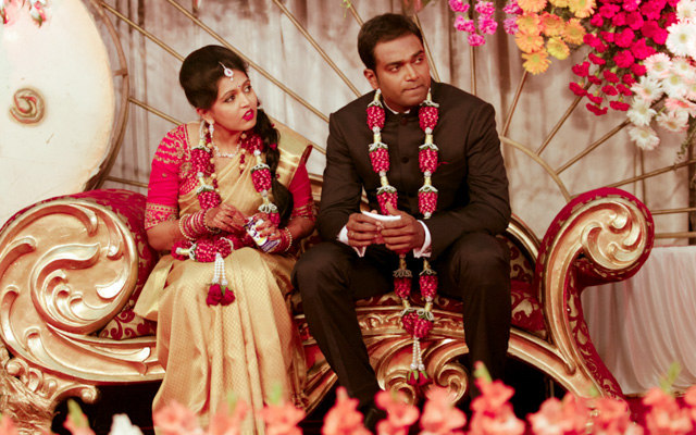 Candid Bride and Groom Shot During Their Reception by Great Indian Weddings Wedding-photography | Weddings Photos & Ideas