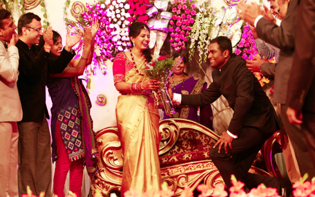 Romantic Bride and Groom Moment During Their Reception by Great Indian Weddings Wedding-photography | Weddings Photos & Ideas