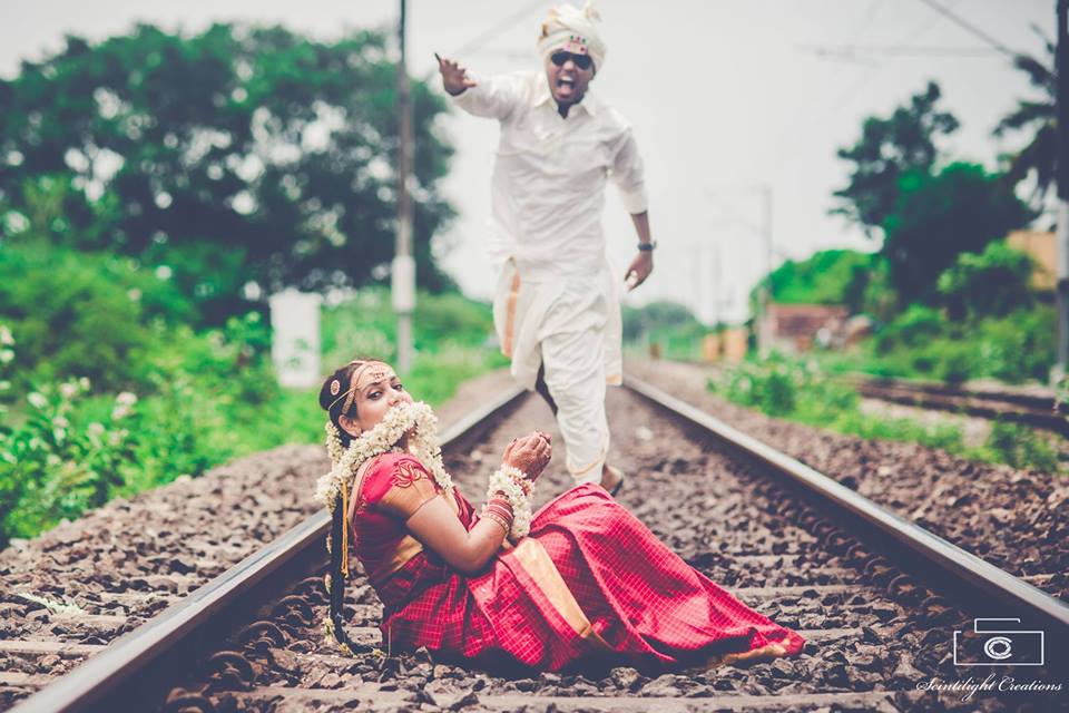 Gutsy Couple Shooting By the Railway Tracks by Gracian Wedding-photography | Weddings Photos & Ideas