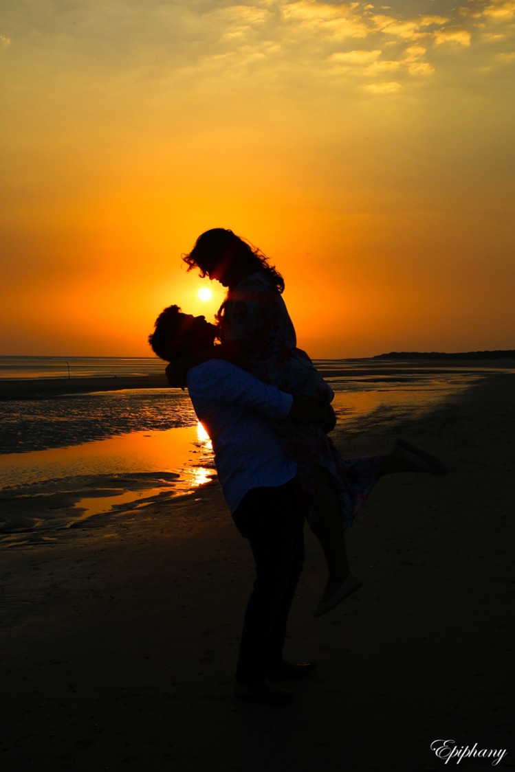 Bride and Groom To-Be Enjoying Sunset By the Beach by Sajal Kapoor Wedding-photography | Weddings Photos & Ideas