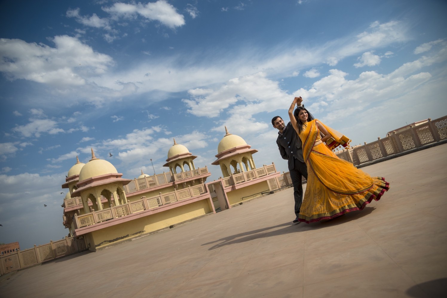 Twirling Bride To-Be Wearing Yellow Lehenga by Conscious Cinematic Arts Wedding-photography | Weddings Photos & Ideas