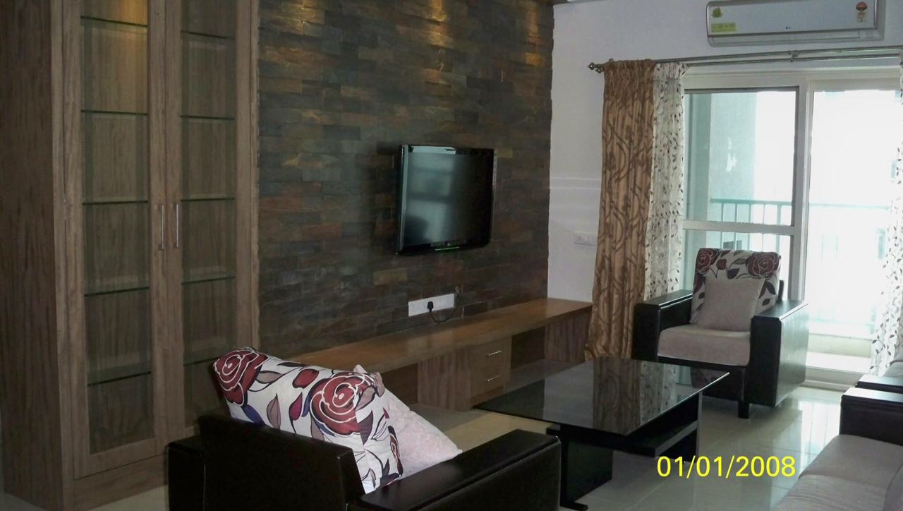 Living Room With Hard Wood Sofa With High Back Chairs by Vaishnavi Samant Living-room Contemporary | Interior Design Photos & Ideas