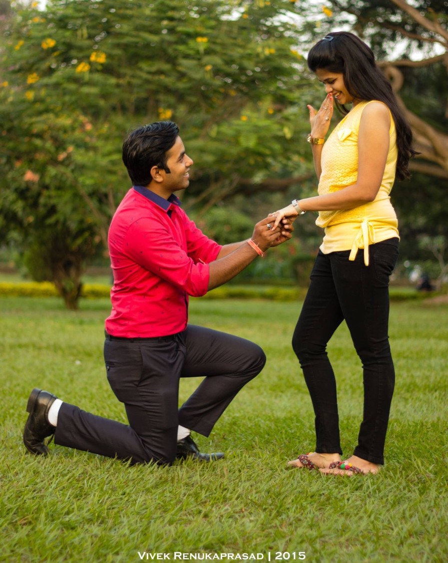 Groom To-Be Proposing His Bride To-Be by Vivek Renukaprasad Wedding-photography | Weddings Photos & Ideas