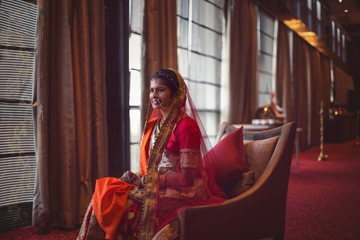 Regal Bride Wearing Pink and Orange Lehenga by Sagar Thackar Wedding-photography | Weddings Photos & Ideas