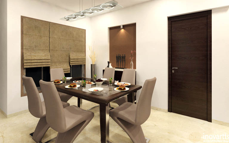 A designer dining room! by Inovartts Dining-room | Interior Design Photos & Ideas