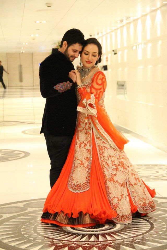 Romantic Moment Between Bride and Groom During Their Engagement by Nishtha Kumar Wedding-photography Wedding-dresses | Weddings Photos & Ideas