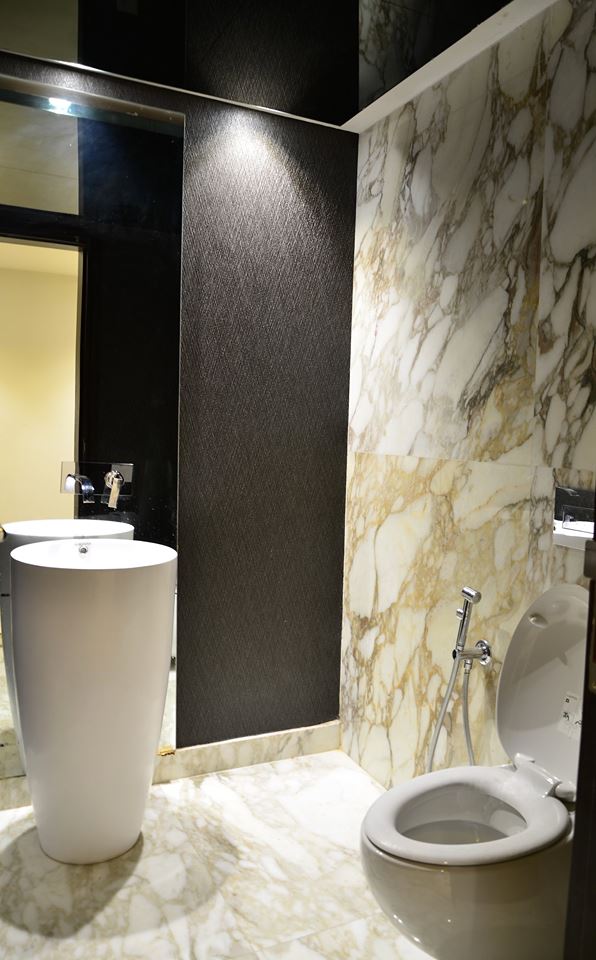 Sleek Bathroom Interiors With Tiles On Flooring And Walls by Parvez Alam Bathroom Modern | Interior Design Photos & Ideas