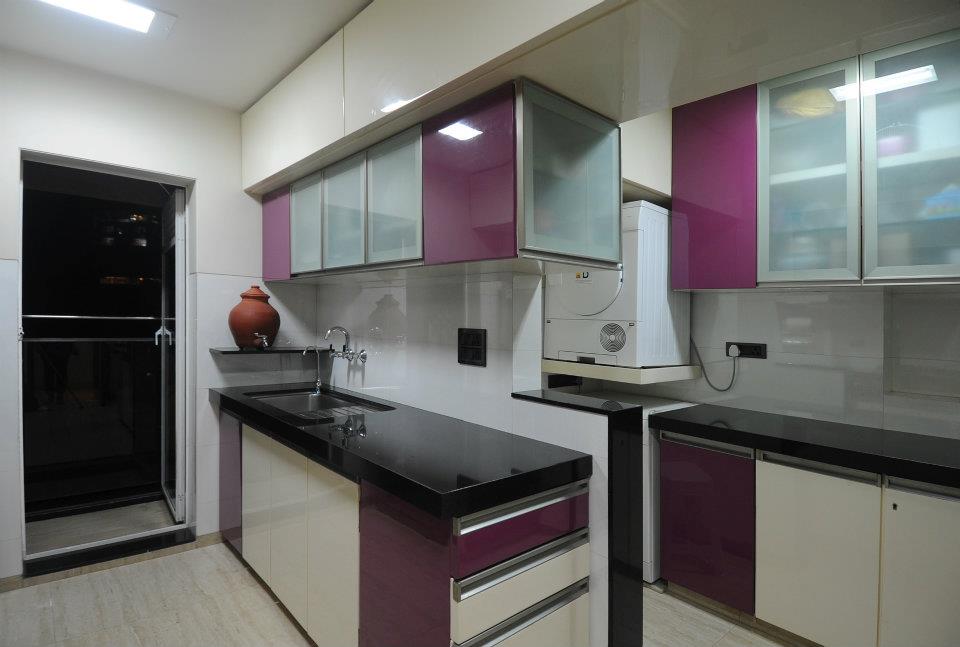Modular Kitchen With Touch of Purple by Hoshedaar Eruch Carnac Modular-kitchen Modern | Interior Design Photos & Ideas