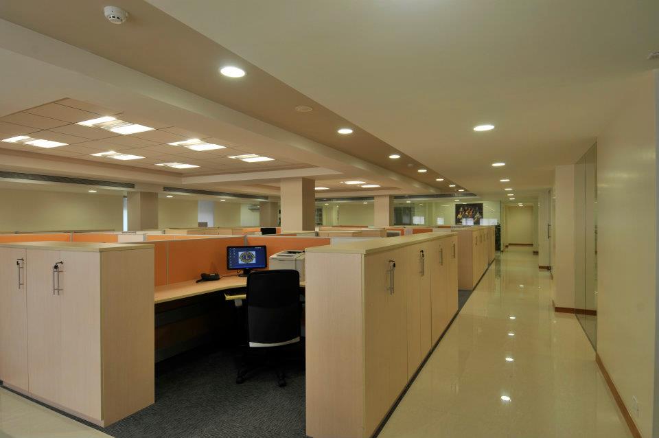 Office Hallway With False Ceiling And Marble Flooring by Hoshedaar Eruch Carnac Modern | Interior Design Photos & Ideas