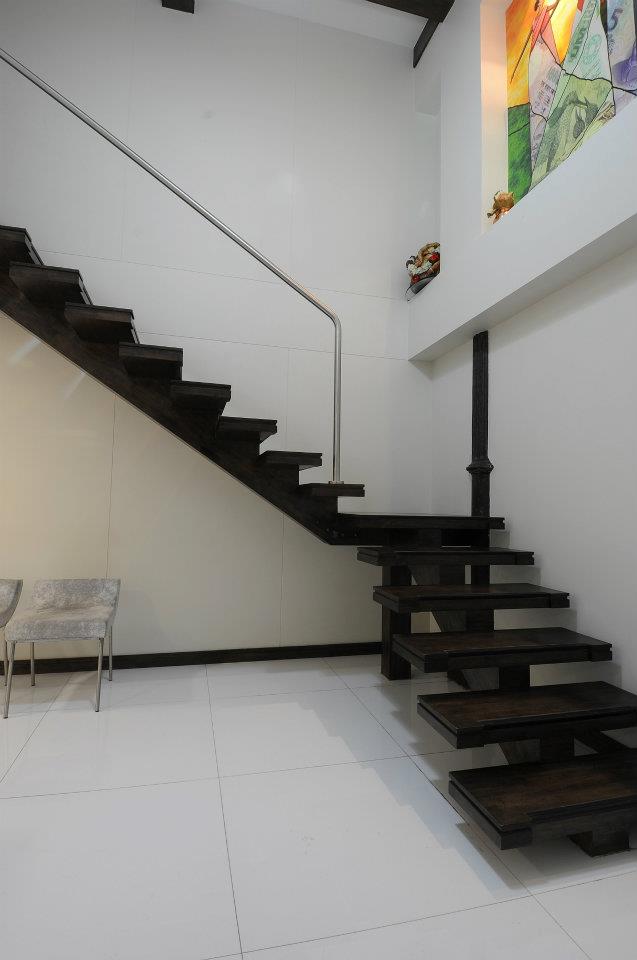 Black designer Stairway by HEJC Architects Combine Indoor-spaces Modern | Interior Design Photos & Ideas