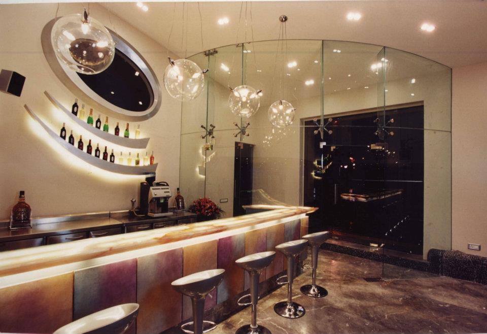 Designer Bar With Wall Art And Marble Floor by Hoshedaar Eruch Carnac Modern | Interior Design Photos & Ideas