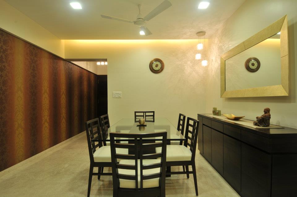 Dining Room With Wall And And Wooden Display Unit by Hoshedaar Eruch Carnac Dining-room Modern | Interior Design Photos & Ideas