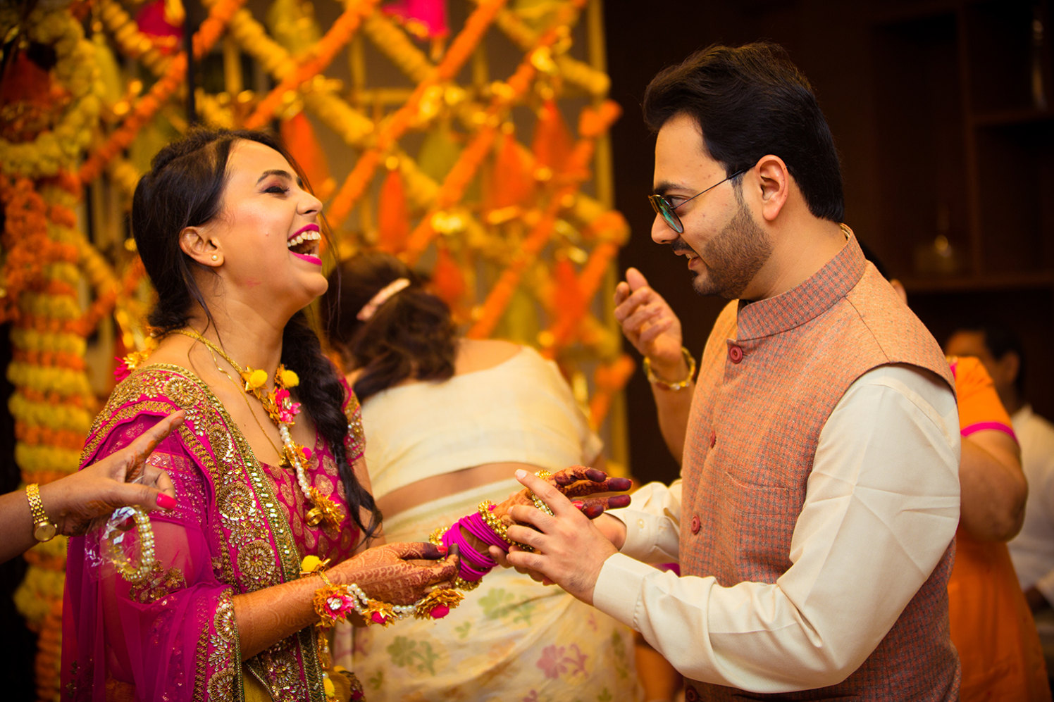 Bride and Groom Caught in a Candid Moment by Bosco Naveen Wedding-photography | Weddings Photos & Ideas