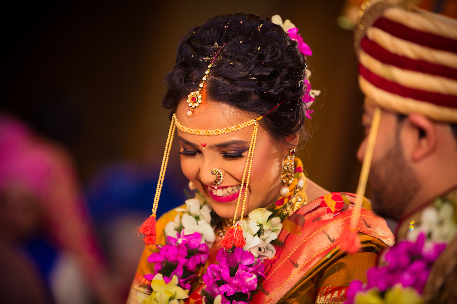 Bride Wearing Purple Eye Makeup by Bosco Naveen Wedding-photography | Weddings Photos & Ideas