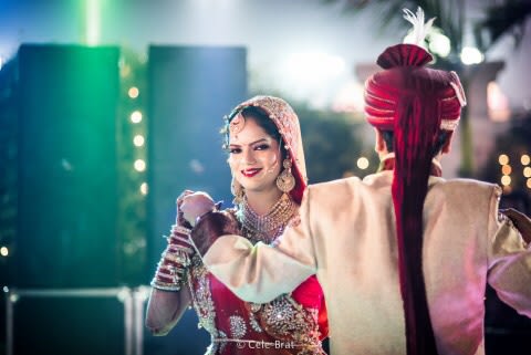 Beautiful moment of bride and groom captured during their wedding ceremony by Cele-brat Wedding-photography | Weddings Photos & Ideas