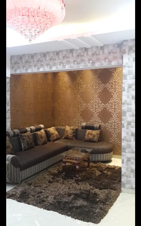 Brown living room! by Artistic design group Living-room | Interior Design Photos & Ideas