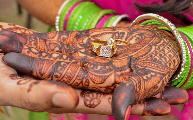 Gold Ring Bands With Diamond Studs And Solitaire by Ankit Poddar Wedding-photography | Weddings Photos & Ideas