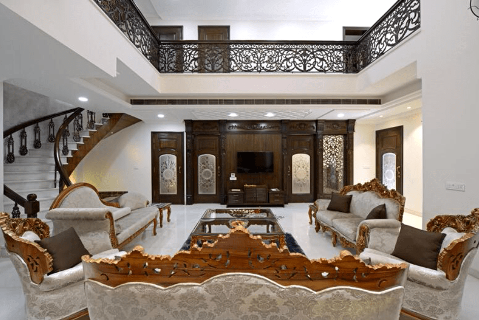 Traditional Living Room With Camel Back Sofa by Deepak Sharma Living-room Traditional | Interior Design Photos & Ideas