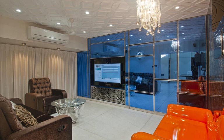 Plush modern living room decor by ARCHITECT KAUSHAL CHOUHAN Living-room | Interior Design Photos & Ideas