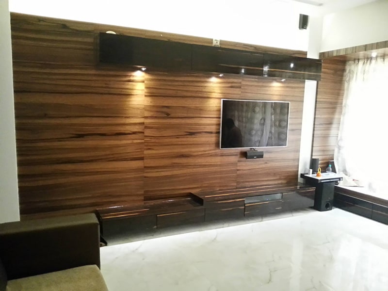 Minimalistic modern TV cabinet design by Amitus EPC Projects Pvt Ltd Living-room | Interior Design Photos & Ideas