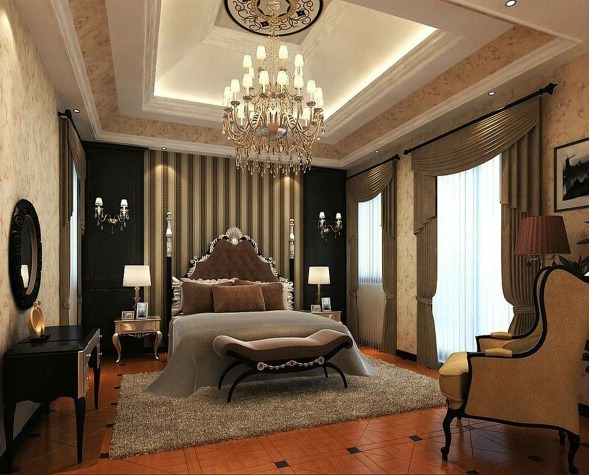 Vintage 3-D effect master bedroom decor by Amitus EPC Projects Pvt Ltd Bedroom | Interior Design Photos & Ideas