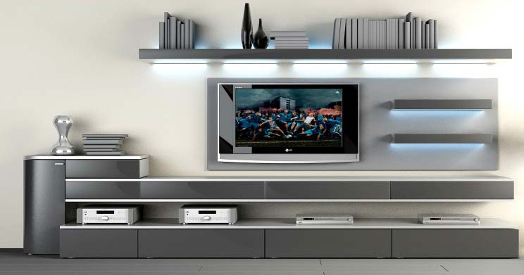 A modern display unit! by Dezire modular kitchen & Interiors Living-room | Interior Design Photos & Ideas
