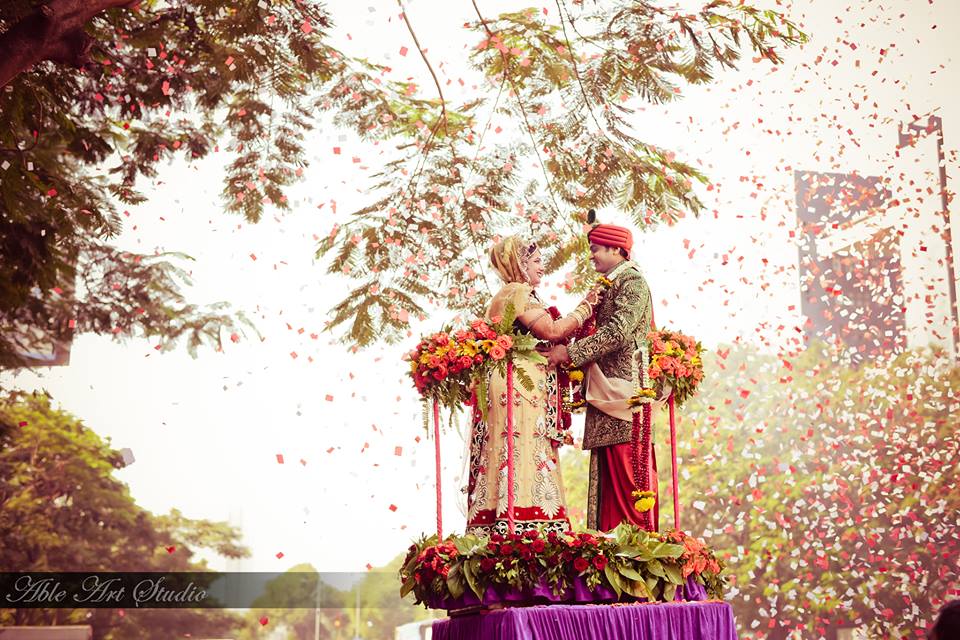 Bride groom on a podium by Able Art Digital Studio Wedding-photography | Weddings Photos & Ideas