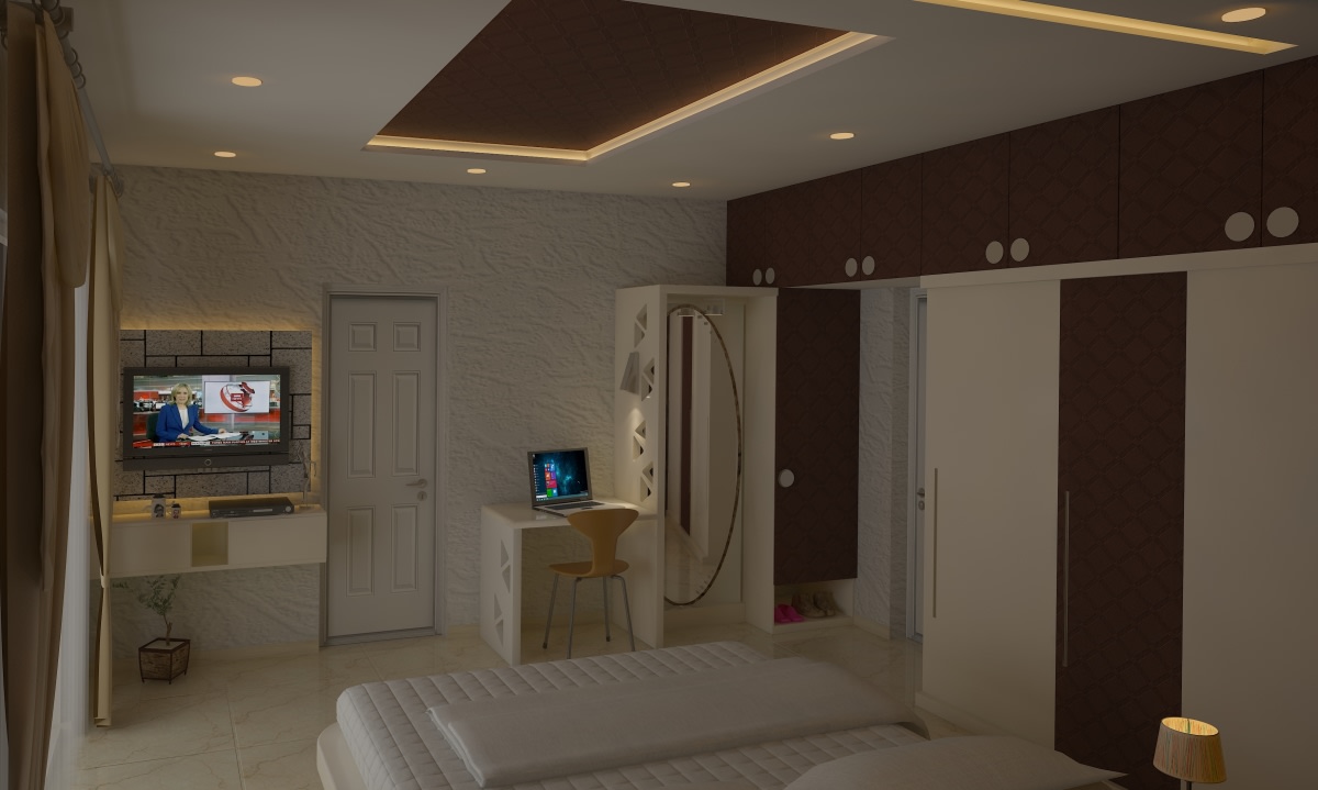 A Premium White Master Bedroom by Megha Jain Bedroom | Interior Design Photos & Ideas