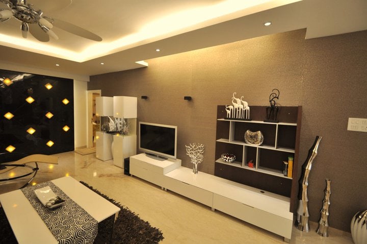 A Spacious Modern Living Room by Decor Dreams Living-room | Interior Design Photos & Ideas