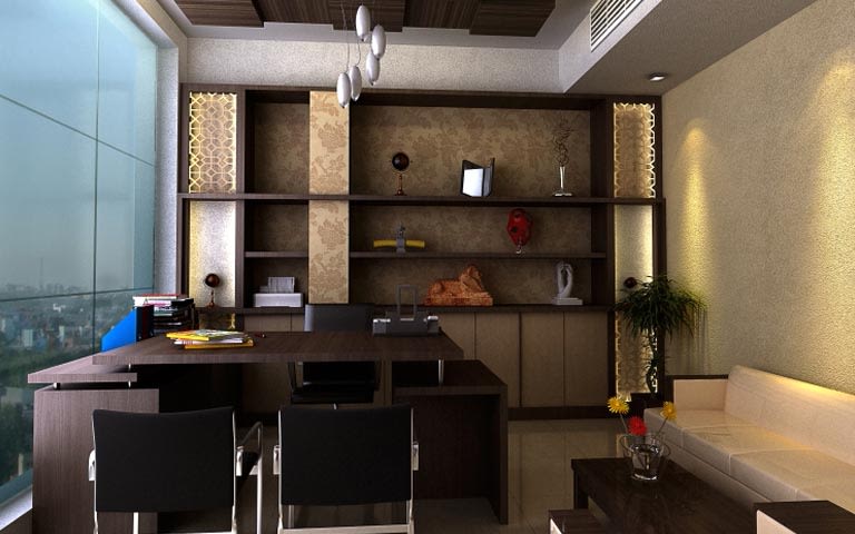 Clinic Decor With Gold Detailing sand Soft Lighting by Ankur Tulsyan Modern | Interior Design Photos & Ideas