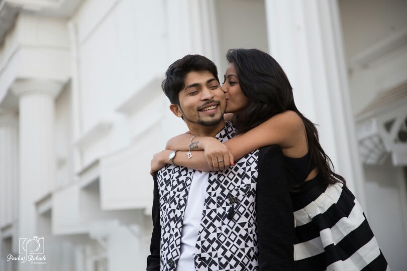 The couple having a romantic moment by Pankaj Rokade Photography Wedding-photography | Weddings Photos & Ideas