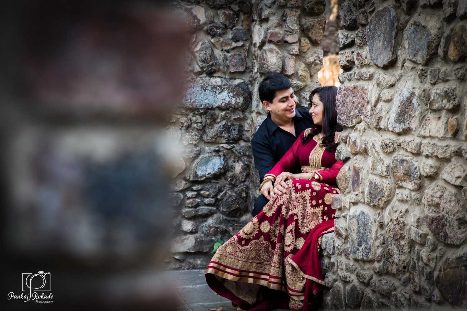 A romantic moment between the couple by Pankaj Rokade Photography Wedding-photography | Weddings Photos & Ideas