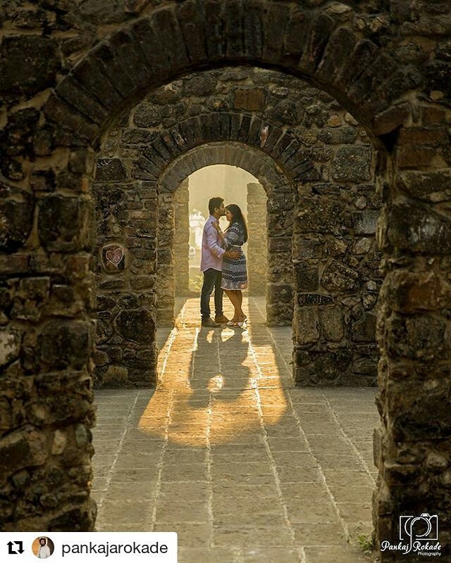 The couple having a romantic moment between the ancient ruins by Pankaj Rokade Photography Wedding-photography | Weddings Photos & Ideas