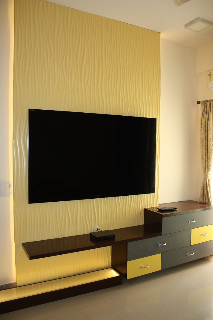 Modern TV cabinet decor by The Plumeria Living-room Modern | Interior Design Photos & Ideas