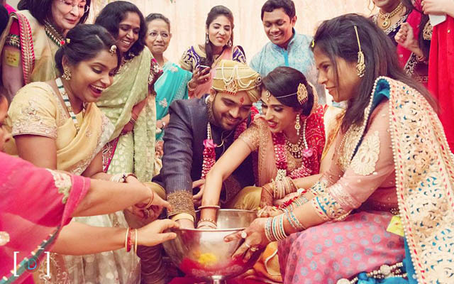 Bride and Groom Having Fun During Rituals by Dhanika Choksi Wedding-photography | Weddings Photos & Ideas