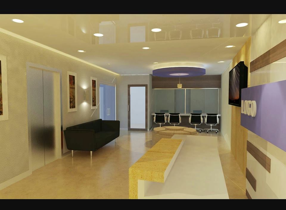 Modern office reception decor by Unbox Design Studio Modern | Interior Design Photos & Ideas