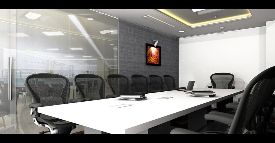 Modern conference room decor by Unbox Design Studio Modern | Interior Design Photos & Ideas