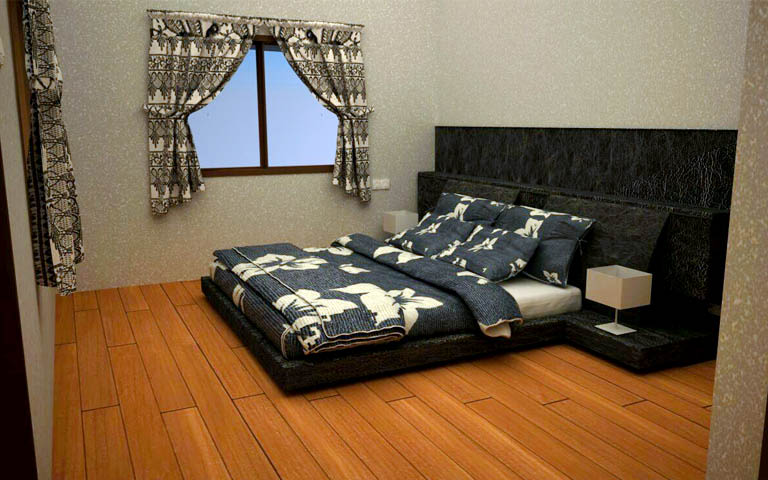Wood finish master bedroom decor by Harsha B Chavadi Bedroom Minimalistic | Interior Design Photos & Ideas